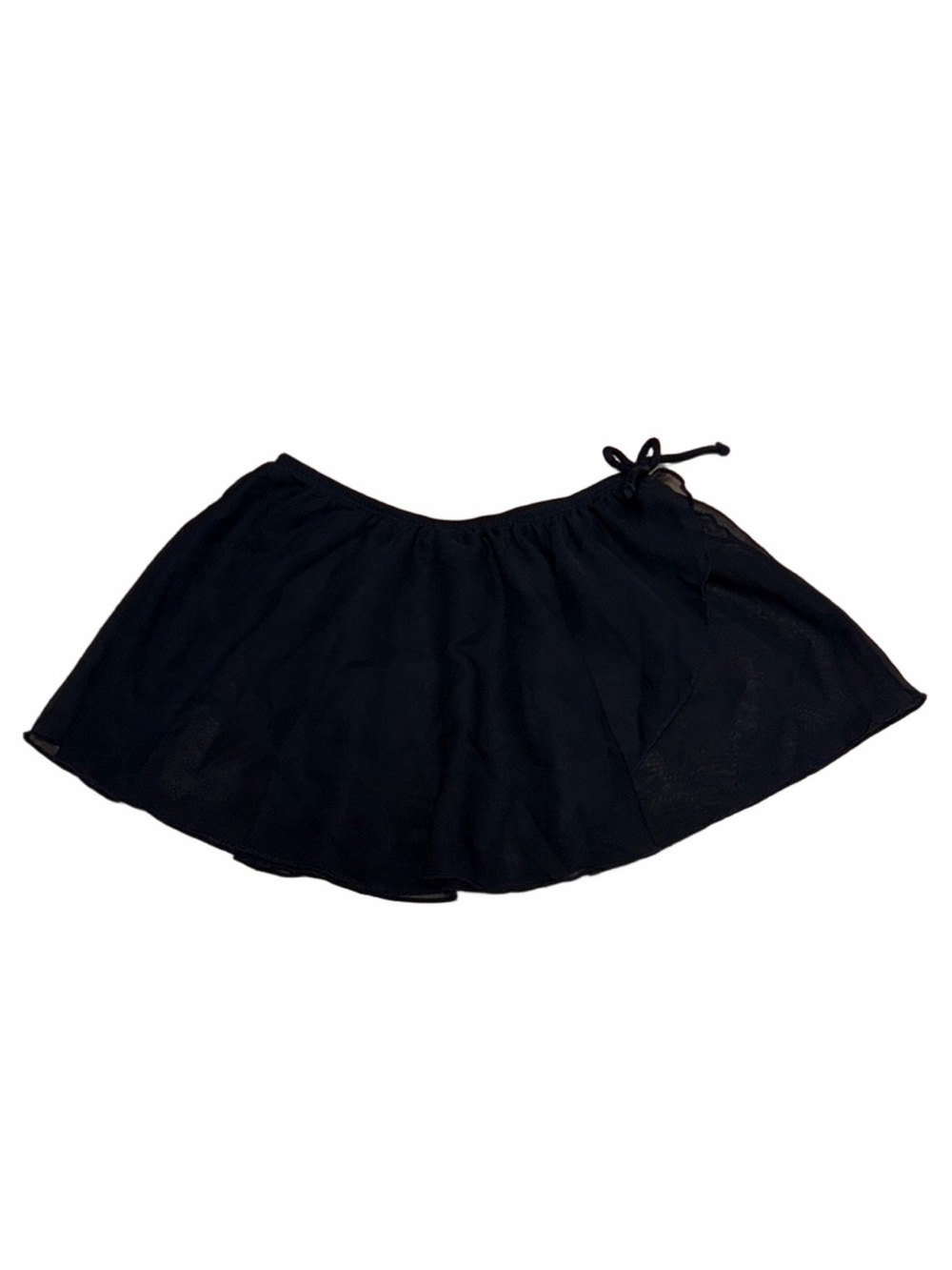 Jacques Moret Girls Medium 8 10 Black Ballet Dance Wrap Skirt Sheer Overlay